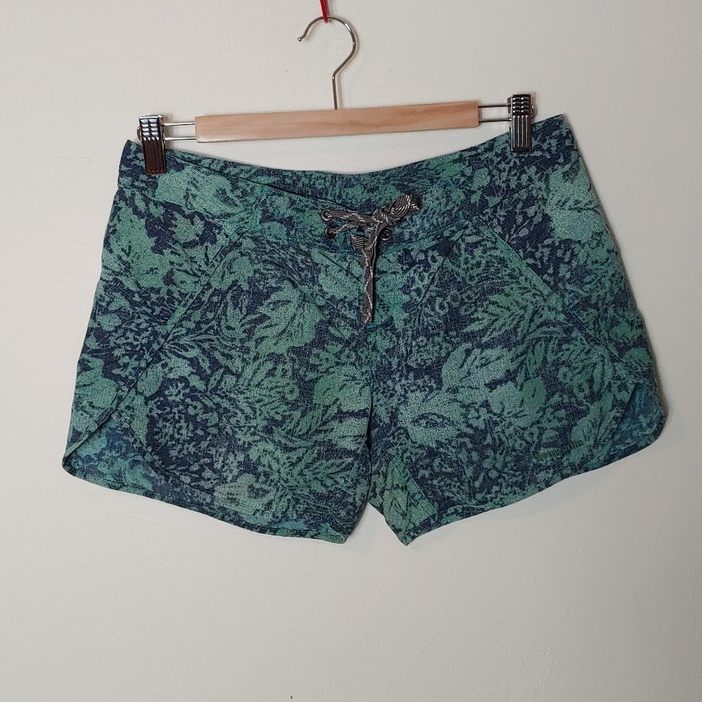 Patagonia Teal and Navy Patterned Women's Shorts